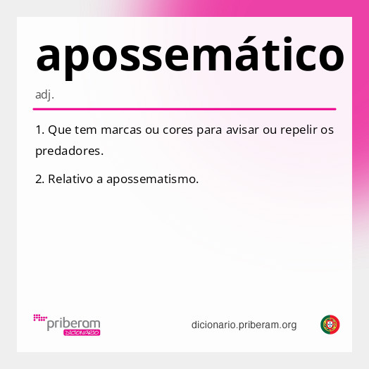 Significado de apossemático