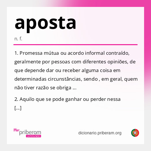 Significado de aposta