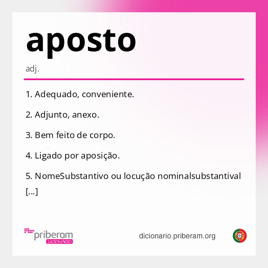 Significado de aposto