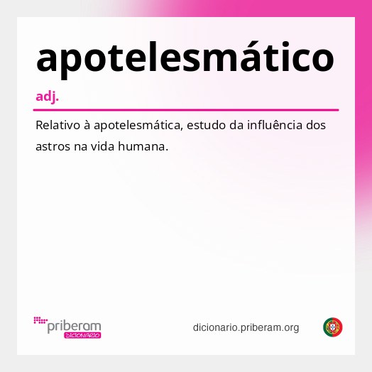 Significado de apotelesmático