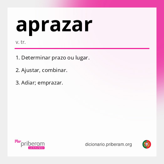 Significado de aprazar
