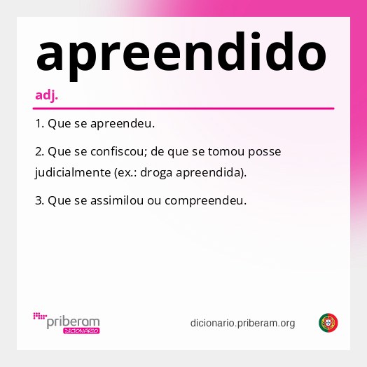 Significado de apreendido