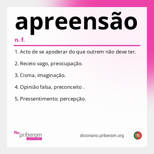 Significado de apreensão