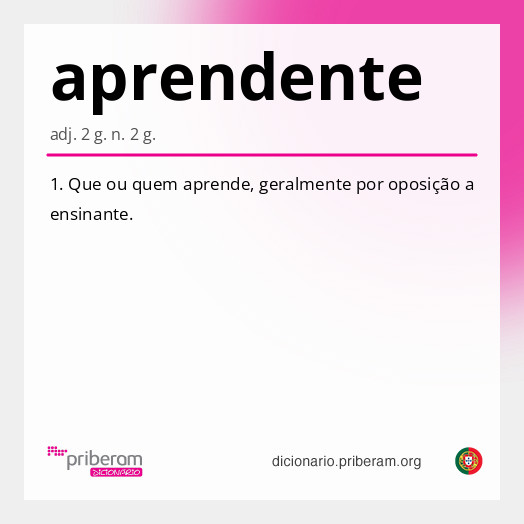 Significado de aprendente