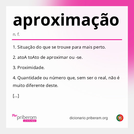 Significado de aproximação