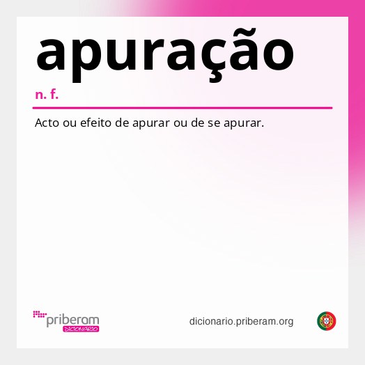 Significado de apuração