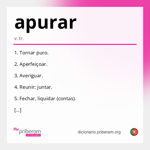 Significado de apurar