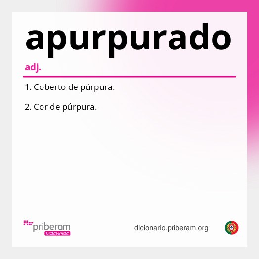 Significado de apurpurado