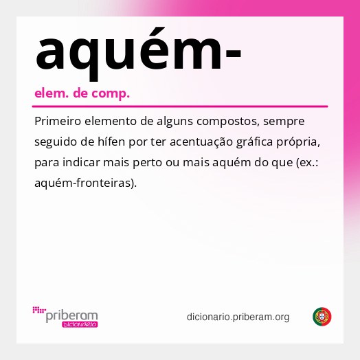Significado de aquém-