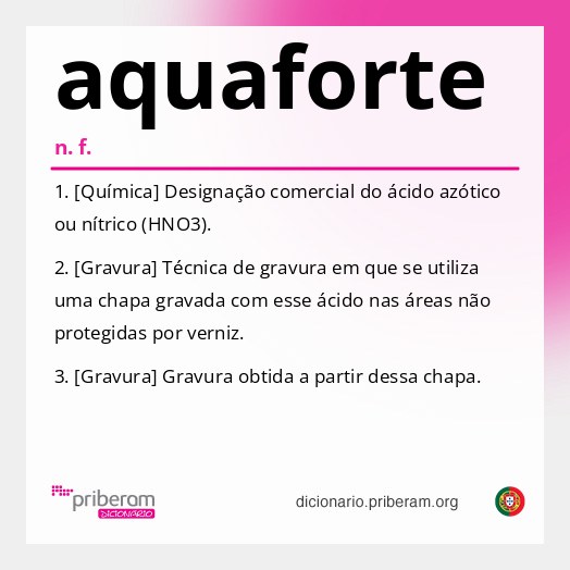 Significado de aquaforte