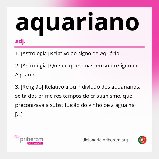 Significado de aquariano