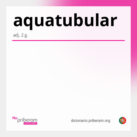 Significado de aquatubular