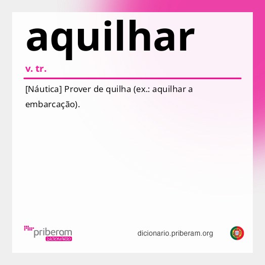 Significado de aquilhar