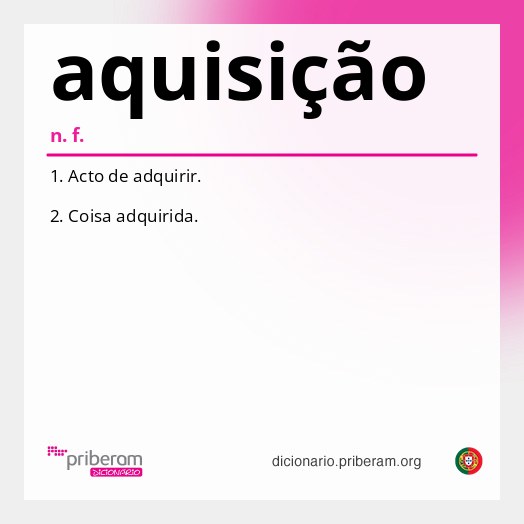 Significado de aquisição