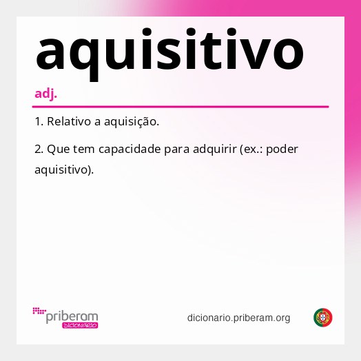 Significado de aquisitivo