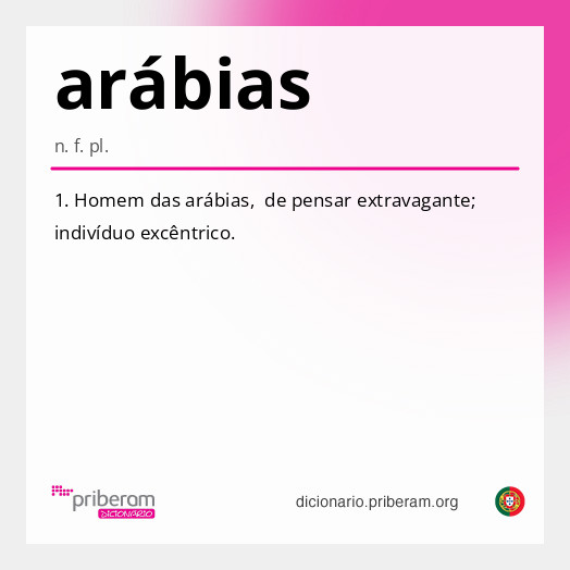 Significado de arábias