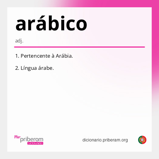 Significado de arábico