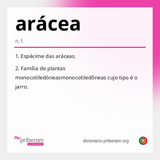 Significado de arácea