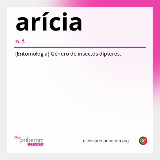 Significado de arícia