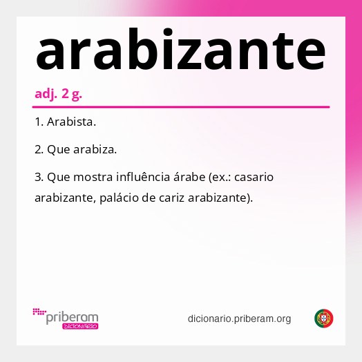 Significado de arabizante