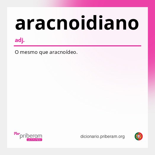 Significado de aracnoidiano