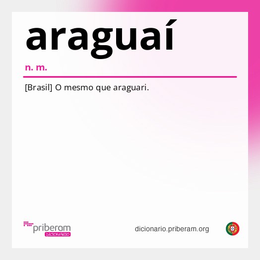 Significado de araguaí