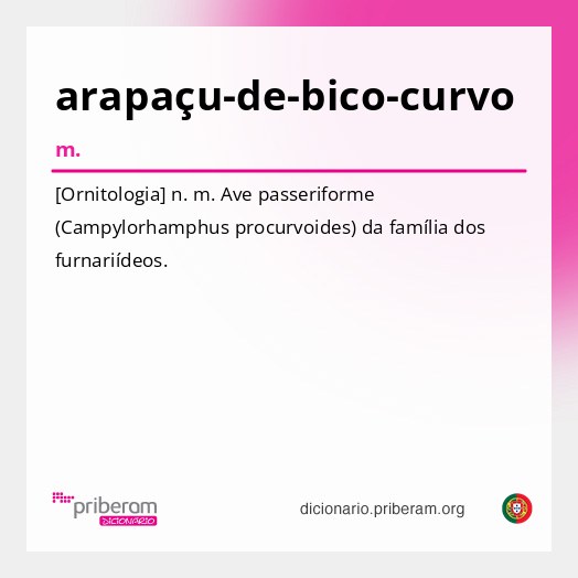 Significado de arapaçu-de-bico-curvo