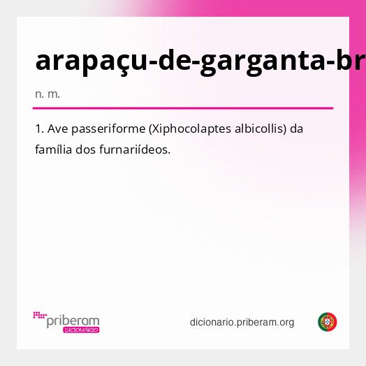 Significado de arapaçu-de-garganta-branca