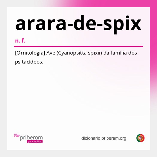 Significado de arara-de-spix