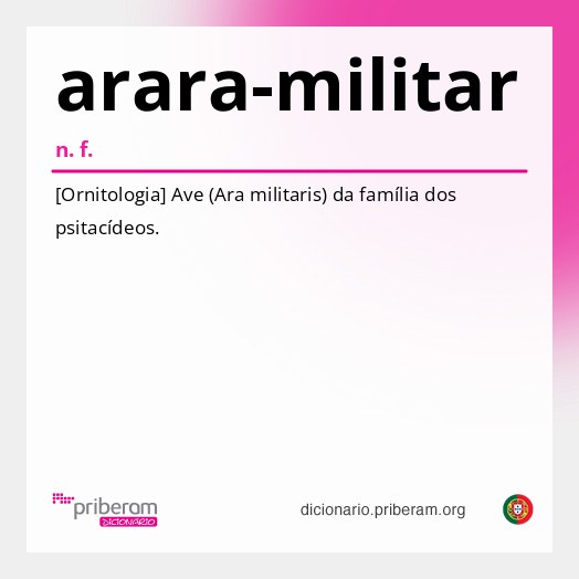 Significado de arara-militar