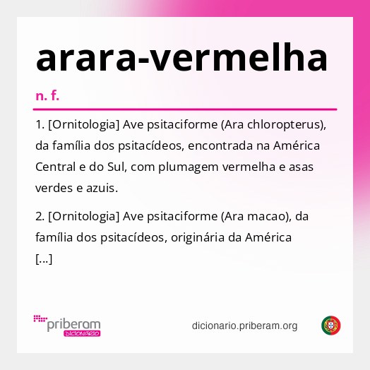 Significado de arara-vermelha