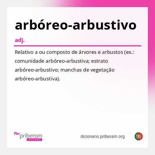 Significado de arbóreo-arbustivo