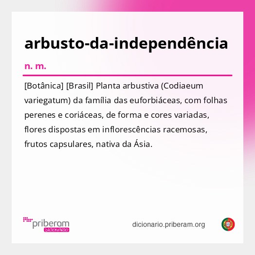 Significado de arbusto-da-independência