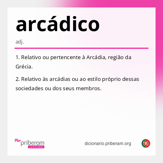 Significado de arcádico
