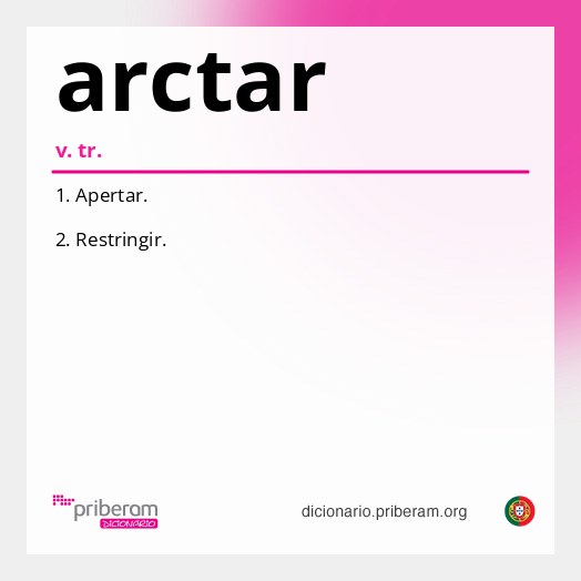 Significado de arctar