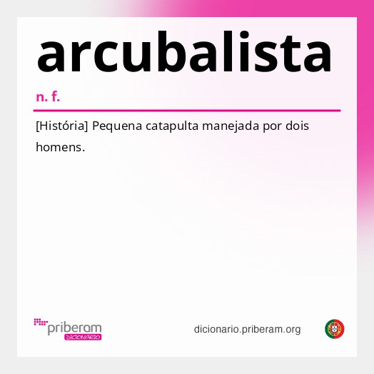 Significado de arcubalista