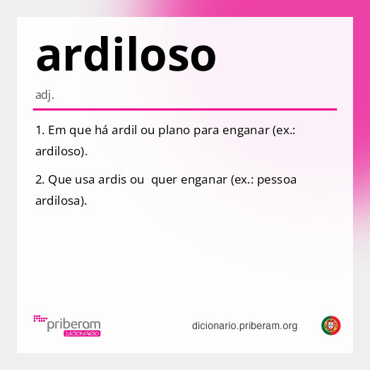 Significado de ardiloso
