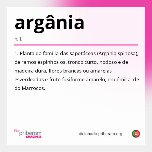 Significado de argânia