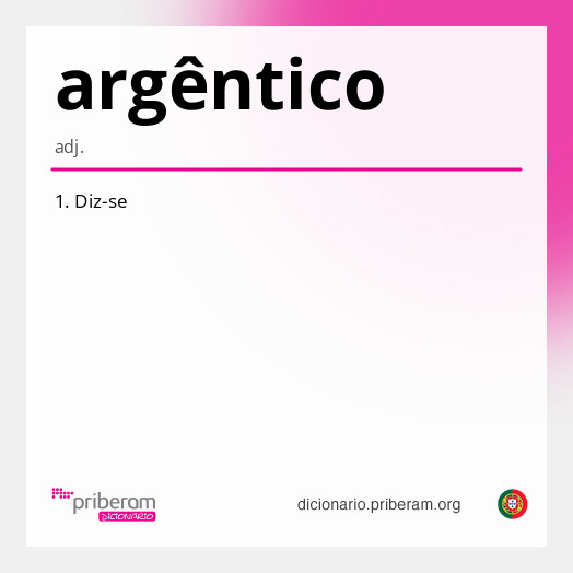 Significado de argêntico