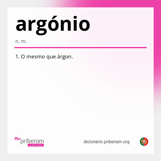 Significado de argónio