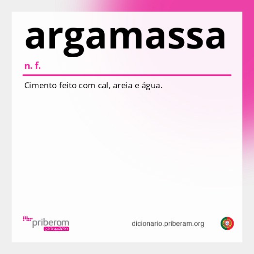 Significado de argamassa