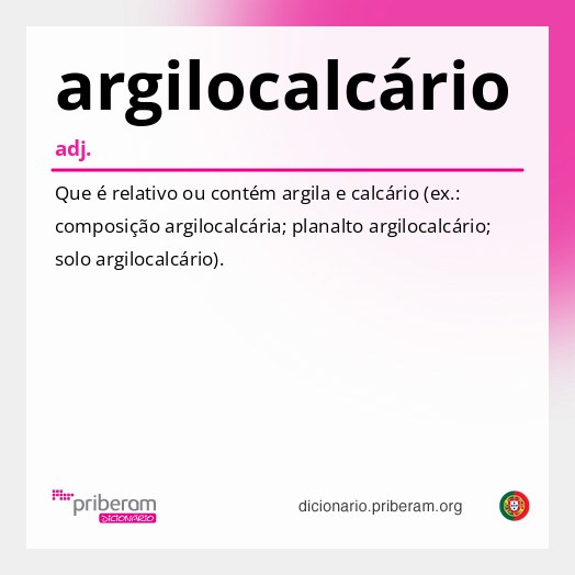 Significado de argilocalcário
