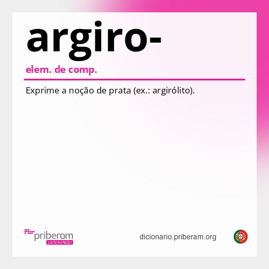 Significado de argiro-