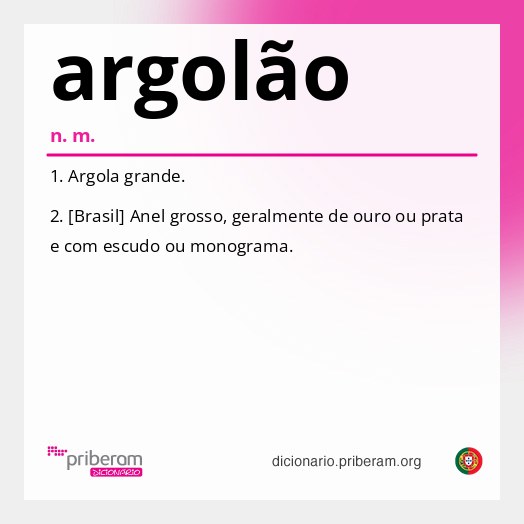 Significado de argolão