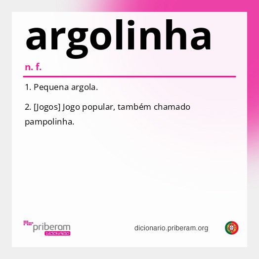 Significado de argolinha