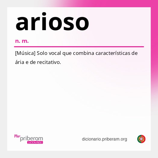 Significado de arioso