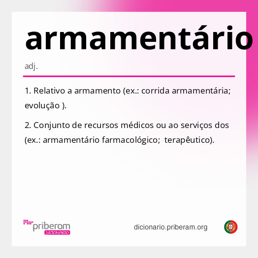 Significado de armamentário