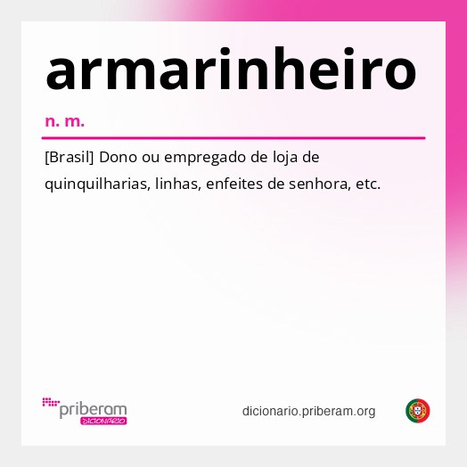 Significado de armarinheiro
