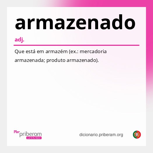Significado de armazenado