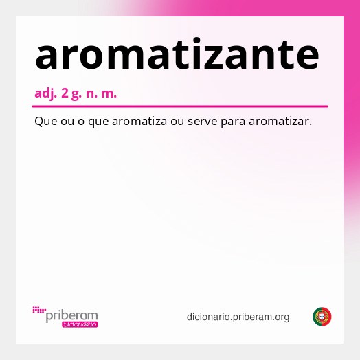 Significado de aromatizante